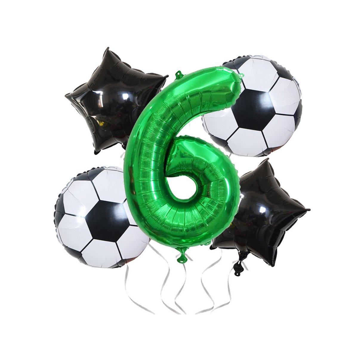 32 Inch Green Soccer Balloons 5 Pieces Set World Cup Birthday Party Decoration - 9