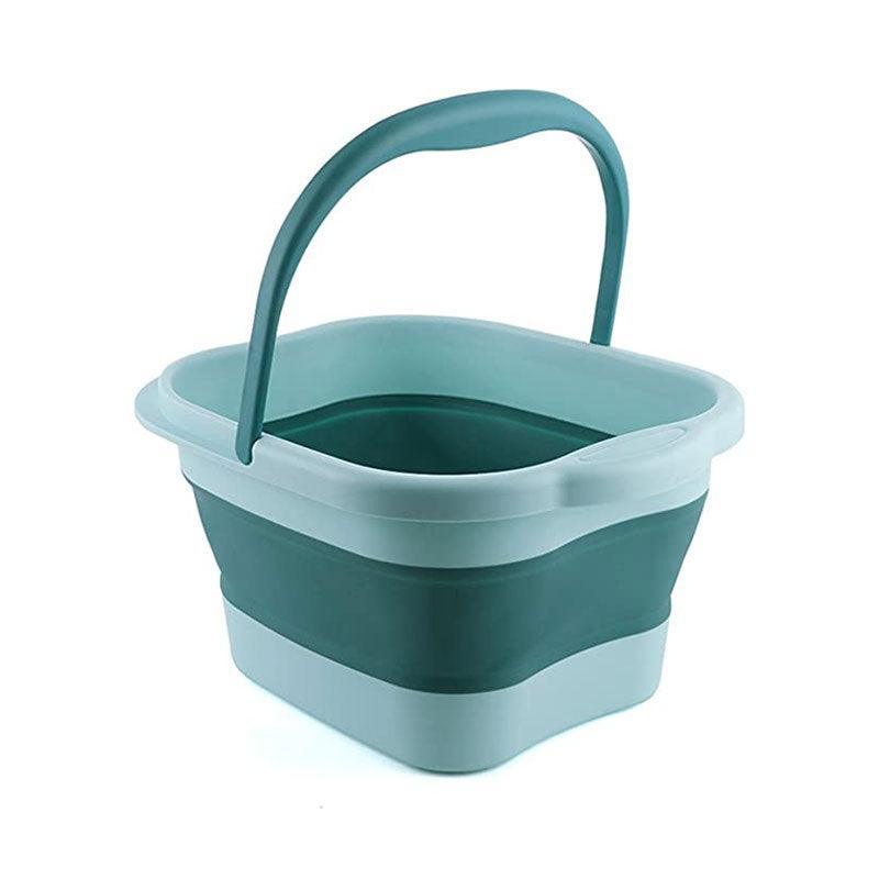 Folding Foot Spa Pedicure Bath Massage Tub Bucket Feet Basin Therapy Luxury - Blue