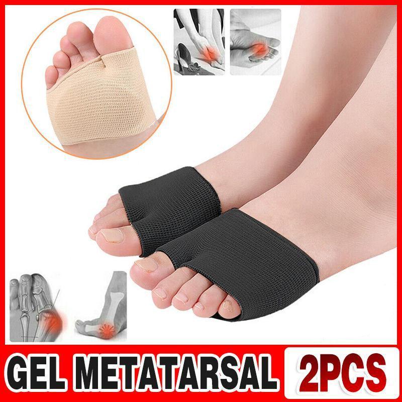 2x Gel Metatarsal Pads Sleeve Ball Of Foot Cushions Metatarsalgia Sore Forefoot - 1 pair Skin (L)