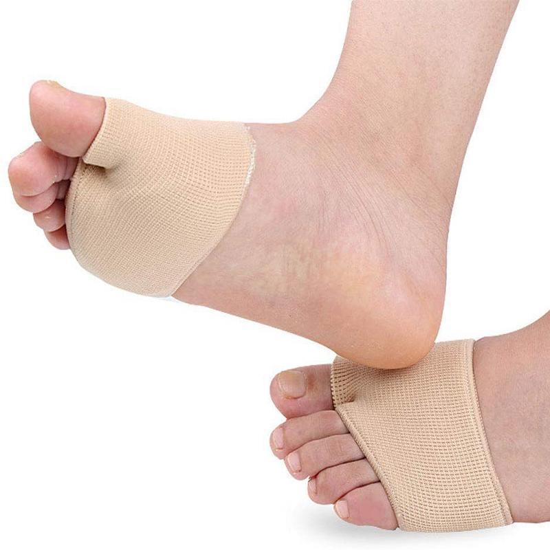 2x Gel Metatarsal Pads Sleeve Ball Of Foot Cushions Metatarsalgia Sore Forefoot - 1 pair Skin (S)