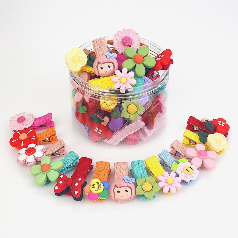 26Pcs Hair Clips Set Snap Bows and Hairpins for Styling and Everyday Use - Fruit and Vegetable ( Without Bottle)