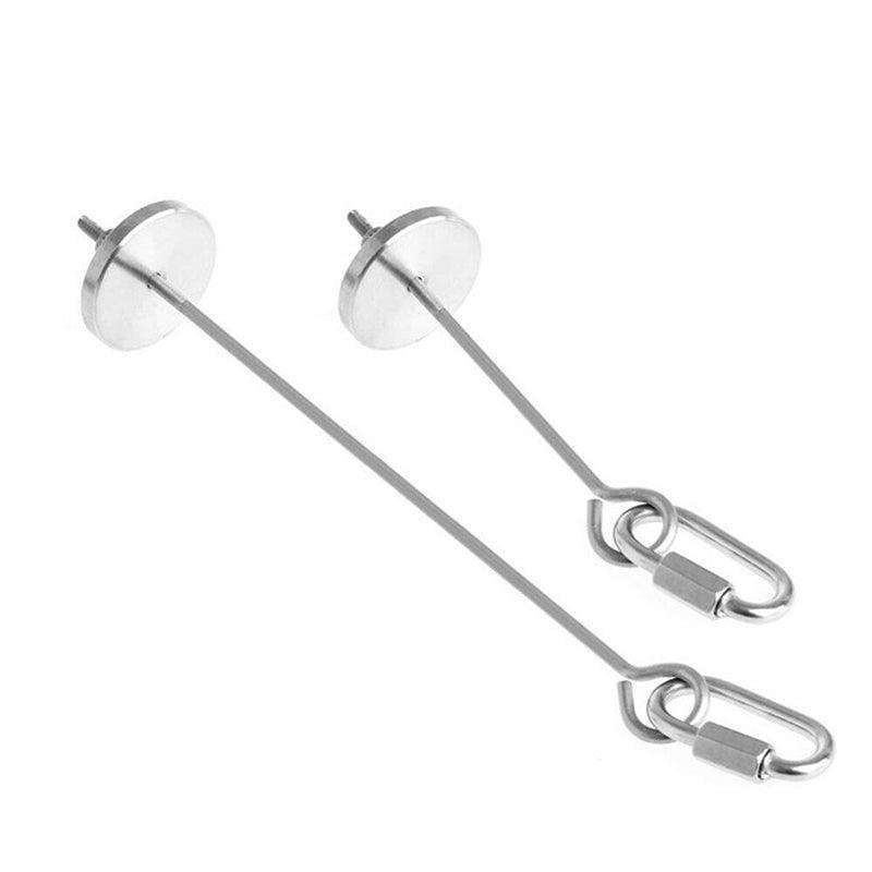 Pet Stainless Steel Bird Parrot Cage Skewer Food Meat Stick Spear Fruit Holder - 20CM