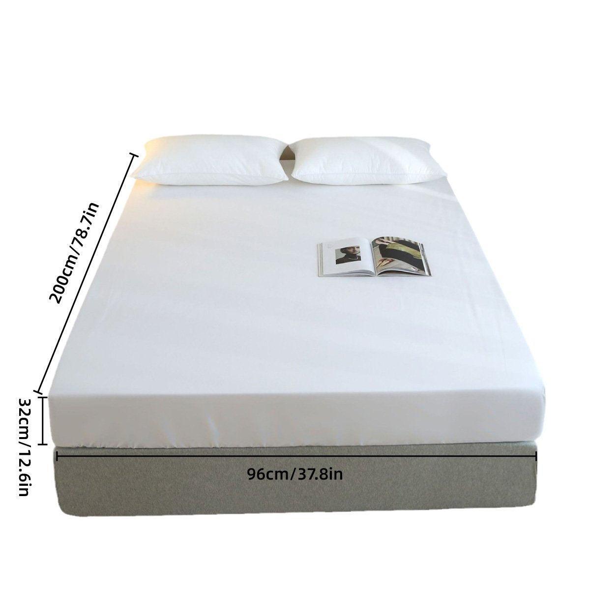 Single 96x200cm Hotel Bedding White Cotton Satin Bedspread - Cotton single jet satin-80x80s