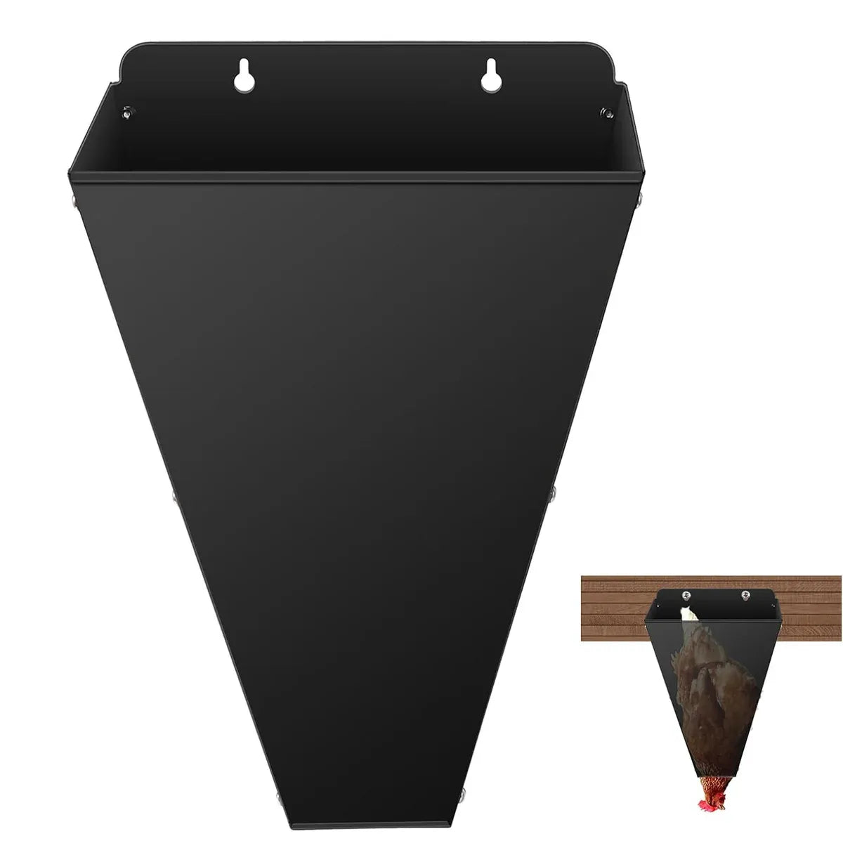 Metal Poultry Restraint Cone Flat Back Funnel Cone for Chicken Duck Goose