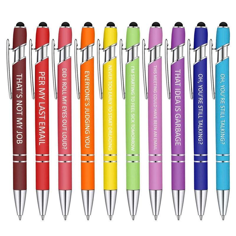 Funny Pens Swear Word Pen Set Black Ink Writing Pen Funny Office Diary Gift - Set D