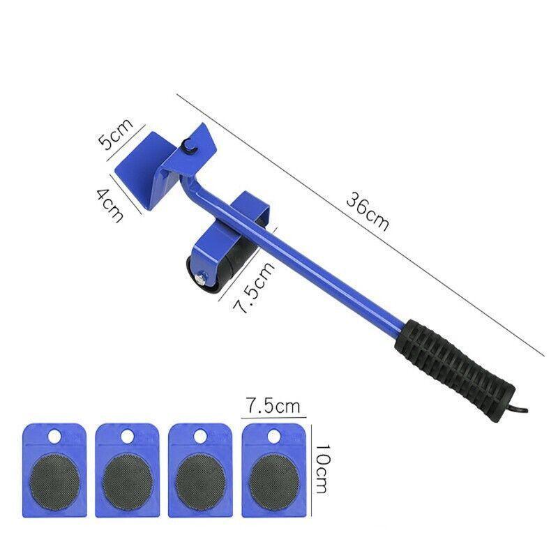 Furniture Lifter and Mover Tool Set 5PCS Heavy Duty Roller Sliders for Moving
