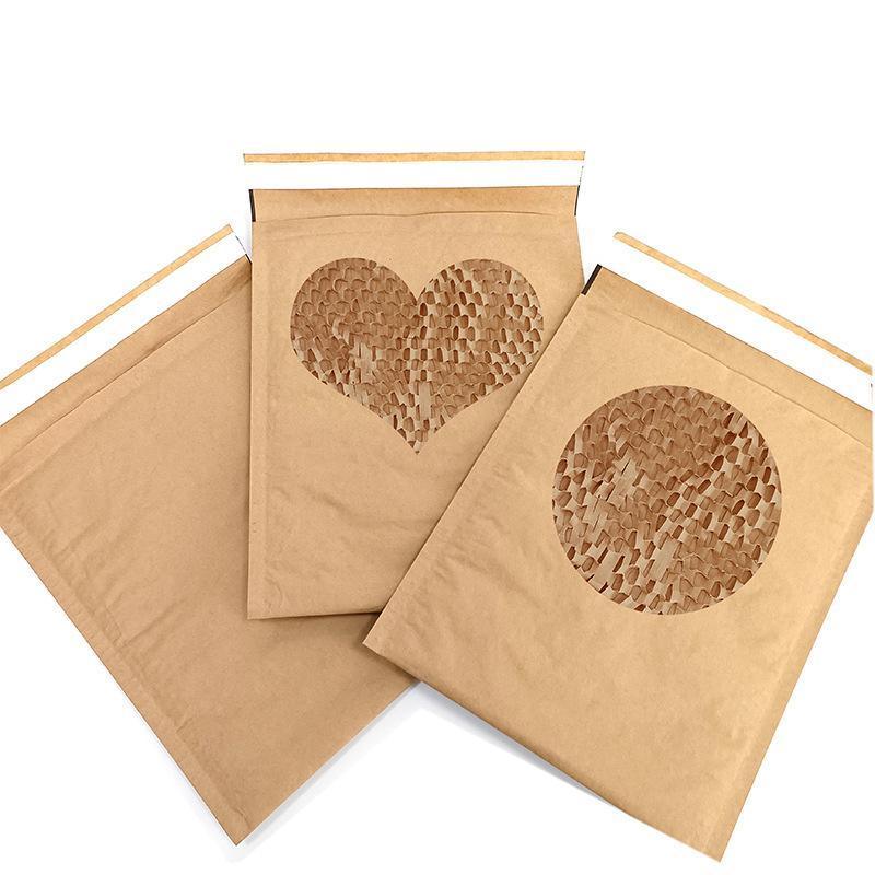 100PCS Honeycomb Wrap Bags Kraft Paper Cushion Eco Friendly Protective Wrapping - 17*22.5+4.5CM