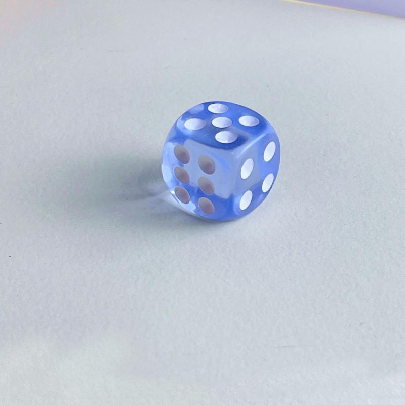 12-48PCS 6 Sided Games Dice Transparent Coloured Game Play Toy Bulk Board Game - 12PCS