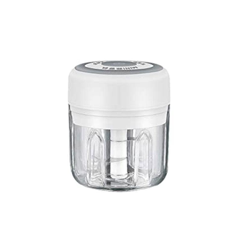250Ml Usb Rechargeable Mini Food Garlic Grinder Electric Garlic Chopper Cordless - White