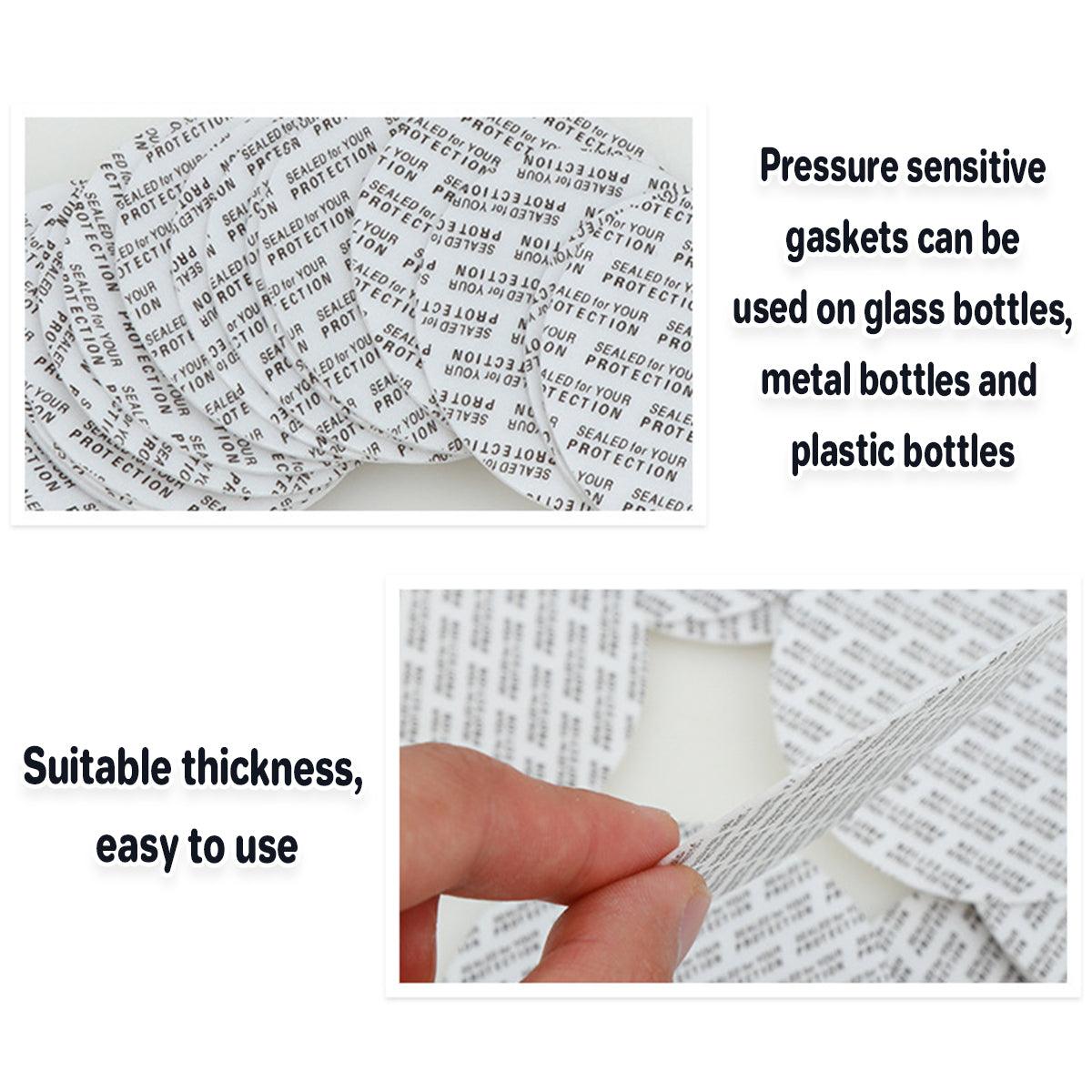 200pcs Pressure Sensitive Gasket Self Adhesive Bottle Cap Sealing Liner for Jars - 2cm