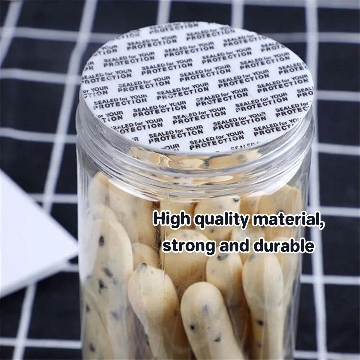 200pcs Pressure Sensitive Gasket Self Adhesive Bottle Cap Sealing Liner for Jars - 4.5cm