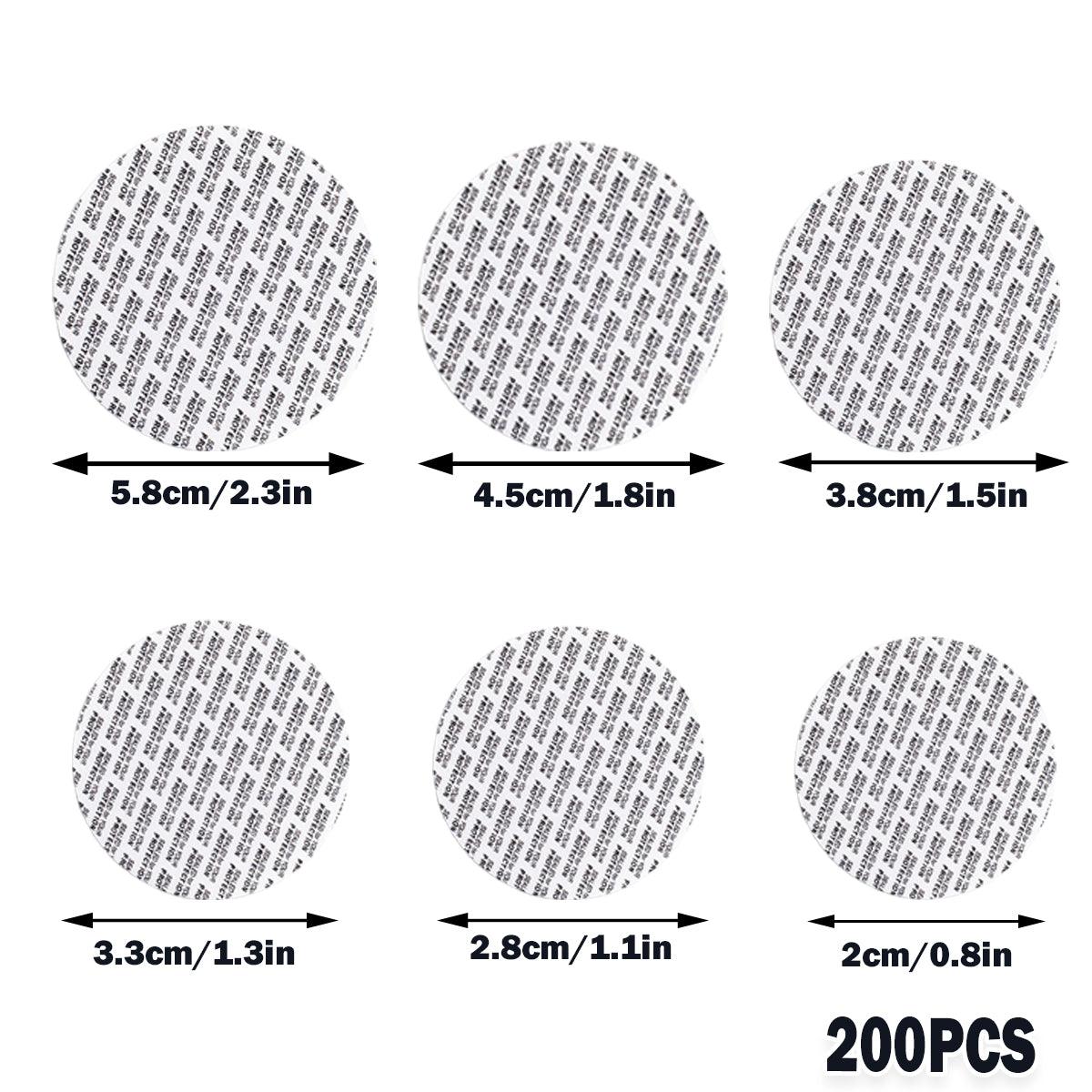200pcs Pressure Sensitive Gasket Self Adhesive Bottle Cap Sealing Liner for Jars - 5.8cm
