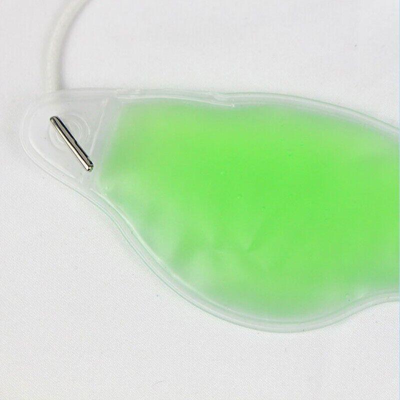Green Relaxing Gel Eye Mask Cold Pack Warm Hot Heat Ice Cool Pad Puffiness Headache - 2PCS