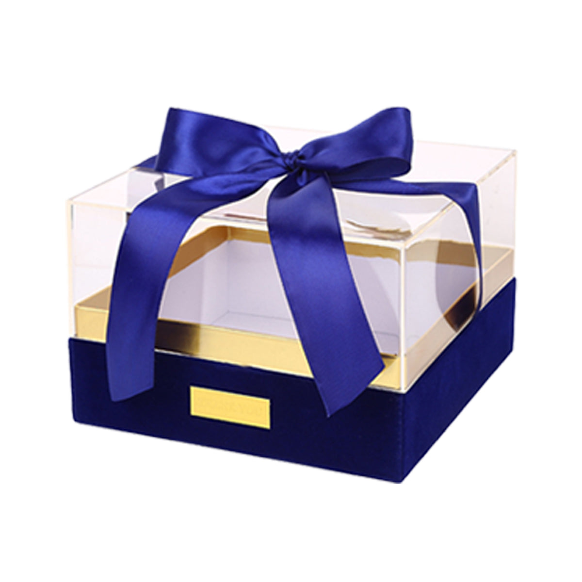 Acrylic Gift Box Clear Souvenir Display Case Bow Storage Container for Packaging - Green - L