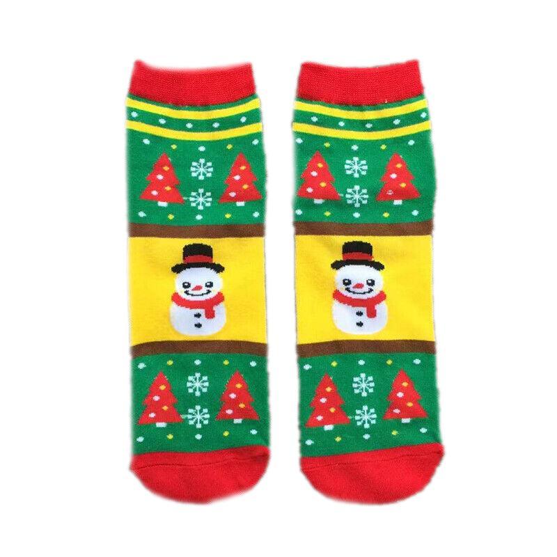 Christmas Socks Santa Reindeer Snowman Pattern Xmas Party Gift Stockings - Deer