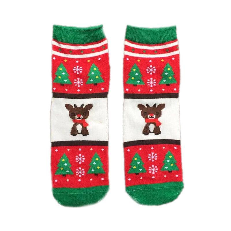 Christmas Socks Santa Reindeer Snowman Pattern Xmas Party Gift Stockings - Santa