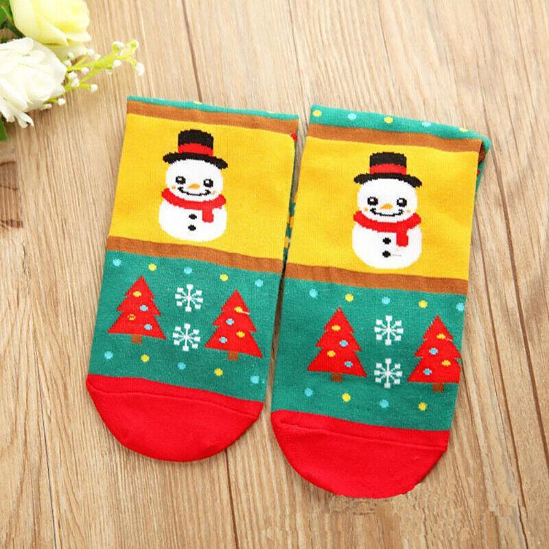 Christmas Socks Santa Reindeer Snowman Pattern Xmas Party Gift Stockings - Snowman