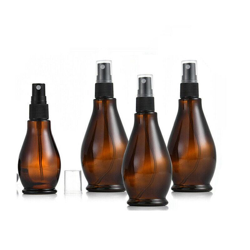 30-100Ml Amber Glass Essential Oil Spray Roller Bottles Mist Sprayer Containers - Upgrade 30 ML 5PCS