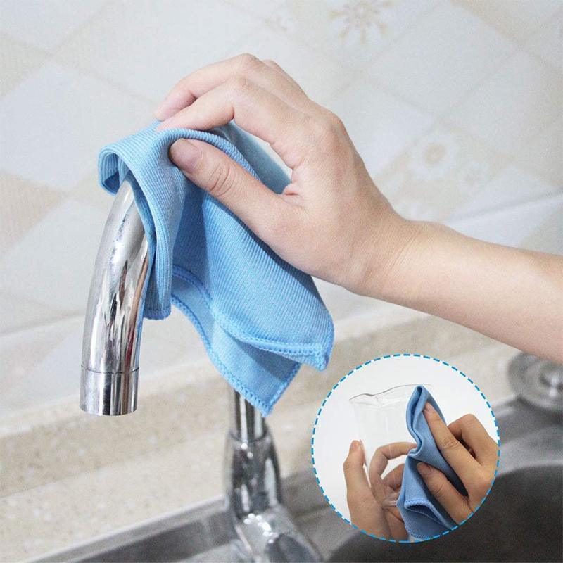 5/20 Pcs Microfibre Glass Cleaning Cloth Car Towel Window Dish Washing 40X40 Cm - 5 PCs