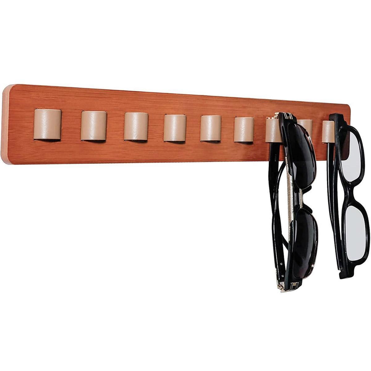 Wall Mount Glasses Storage Rack for Sunglasses Organizer Home Display Rack - Black