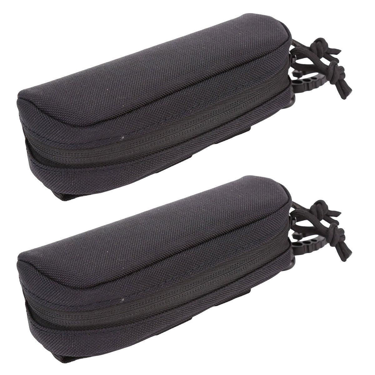 2-Piece Black Zipped Eyewear Case Set