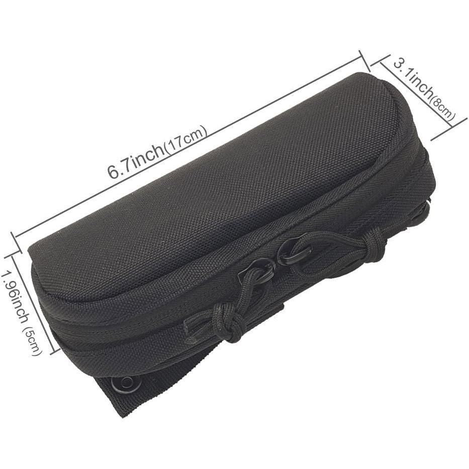 2-Piece Black Zipped Eyewear Case Set