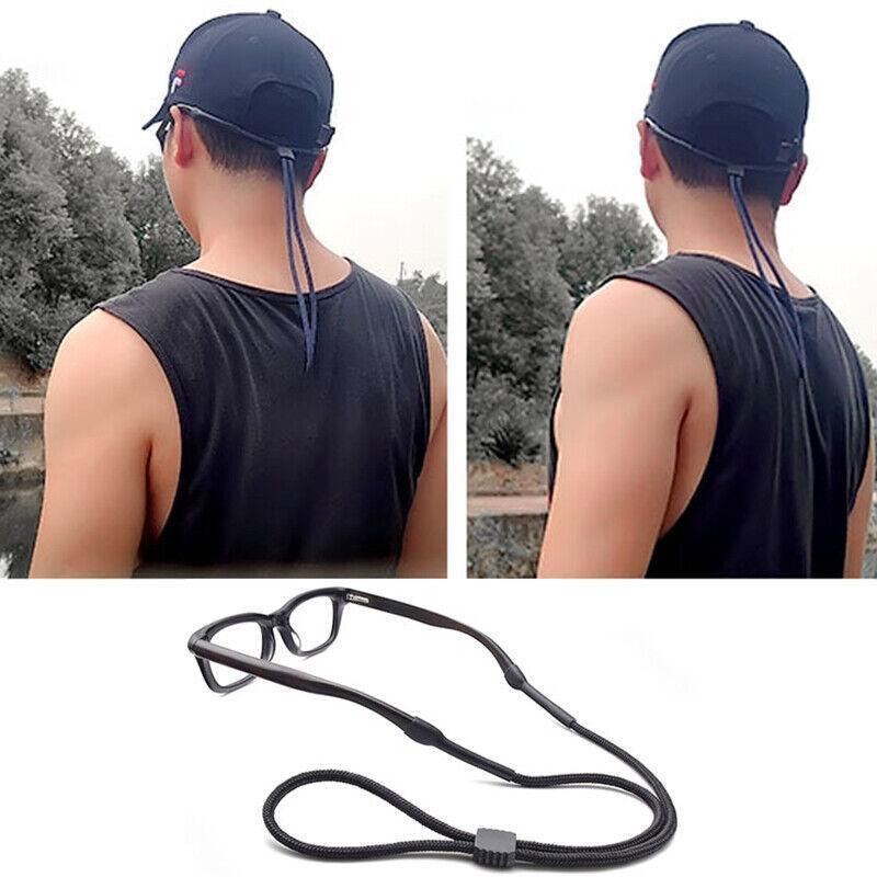Glasses Lanyard Sports Comfortable Nylon Adjustable Spectacles Neck Strap Cord - Brown