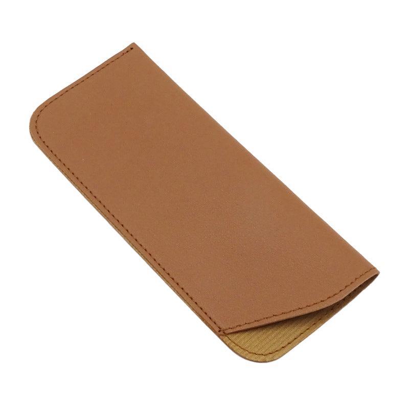 Pu Leather Eyeglass Sunglasses Reading Glasses Case Soft Pouch Bag Pocket - White