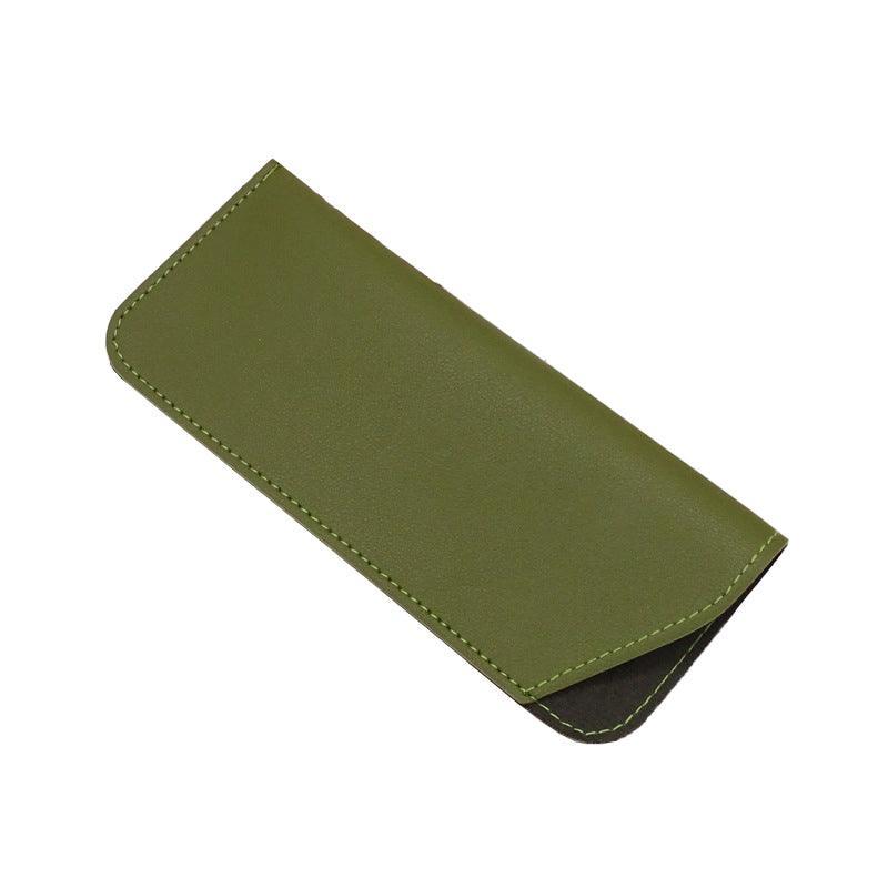 Pu Leather Eyeglass Sunglasses Reading Glasses Case Soft Pouch Bag Pocket - White