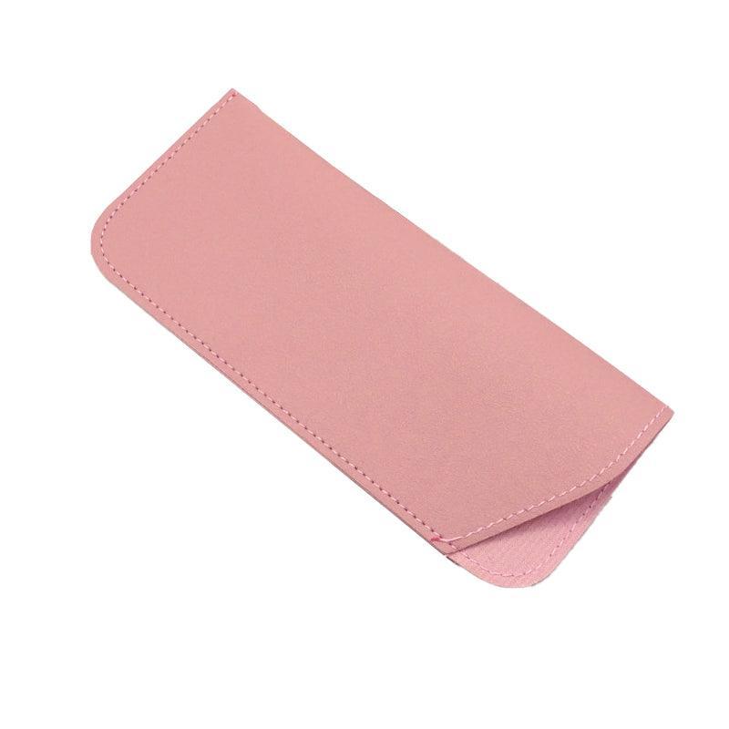 Pu Leather Eyeglass Sunglasses Reading Glasses Case Soft Pouch Bag Pocket - White