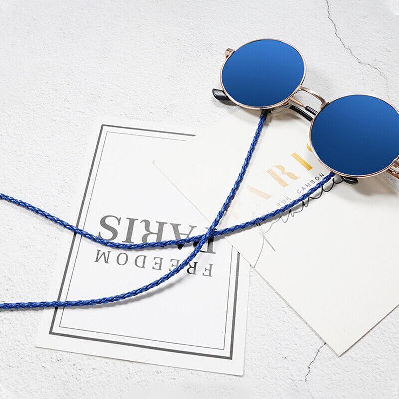 PU Sunglasses Reading Glasses Spectacles Eyeglass Holder Strap Chain - Blue