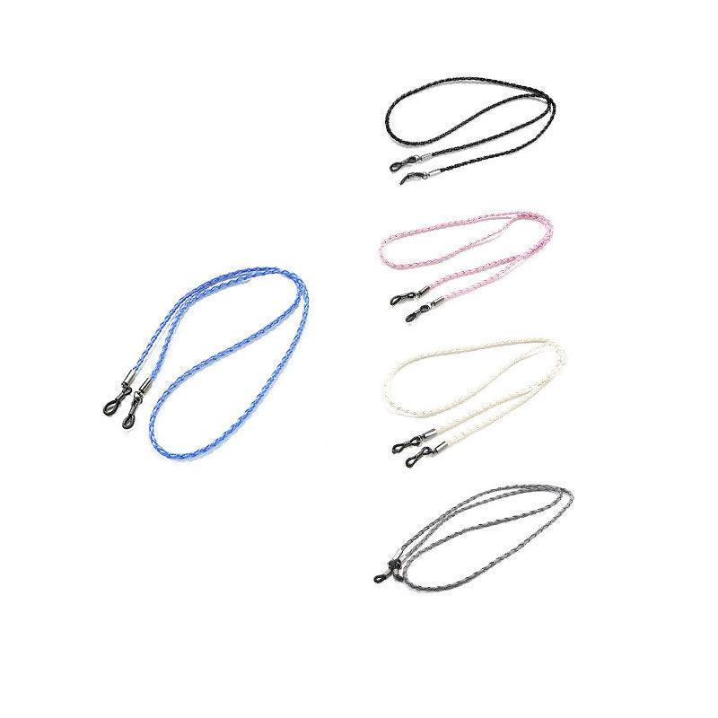 PU Sunglasses Reading Glasses Spectacles Eyeglass Holder Strap Chain - Pink