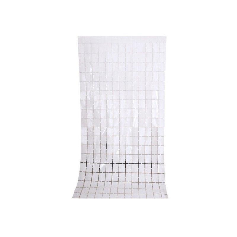 Rectangle Tinsel Curtain Shimmer Wall Backdrop 2M Length Party Decoration Sequin - Green