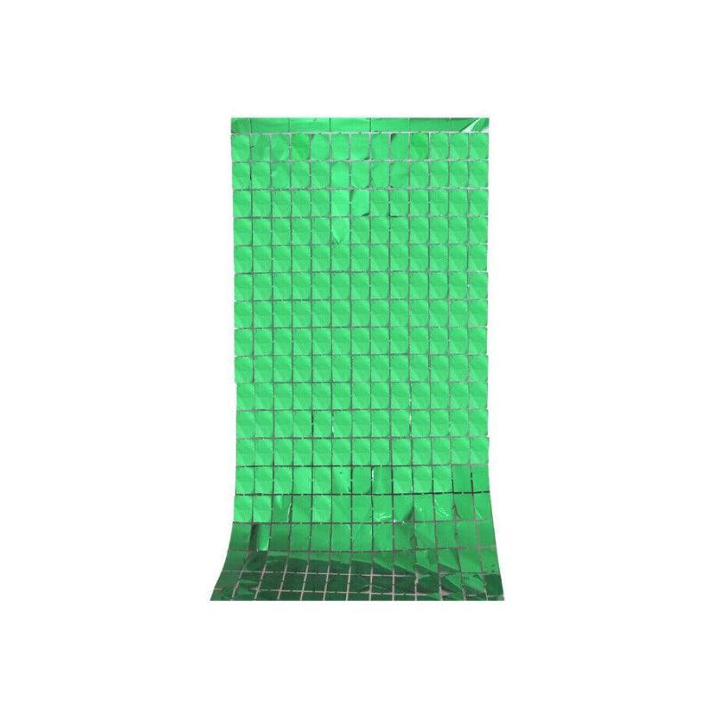 Rectangle Tinsel Curtain Shimmer Wall Backdrop 2M Length Party Decoration Sequin - Light Blue