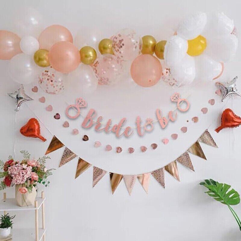 Bride To Be Rose Gold Banner Diamond Wedding Bridal Shower Hens Party Decoration - Diamond