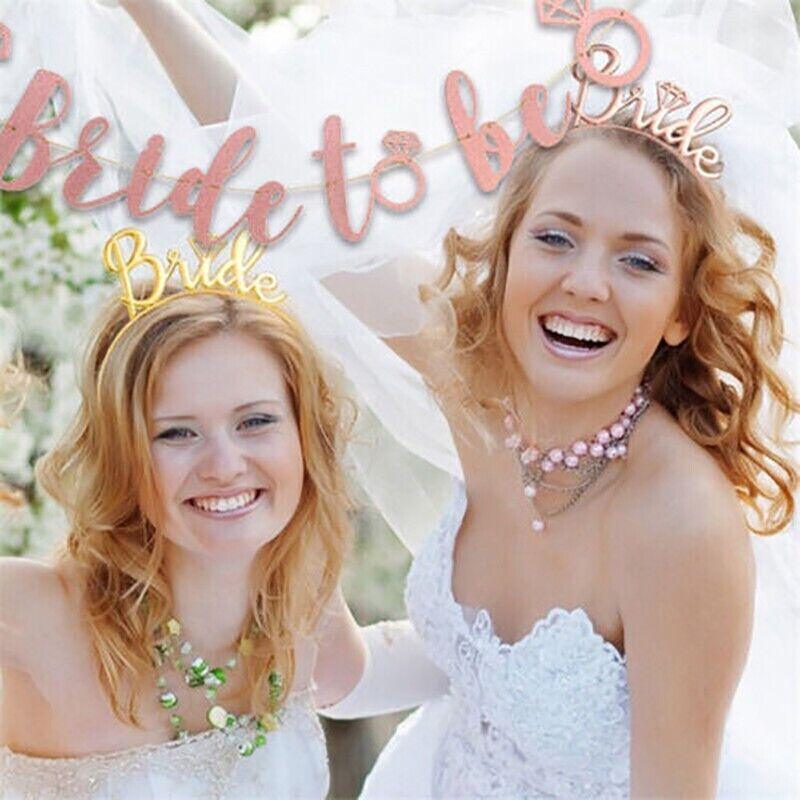 Bride To Be Rose Gold Banner Diamond Wedding Bridal Shower Hens Party Decoration - Diamond