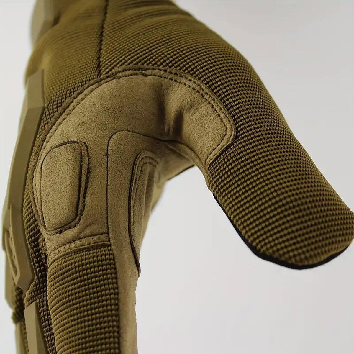 Tactical Full Finger Motorcycle Training Touchscreen Outdoor Sports Gloves - Khaki-XL