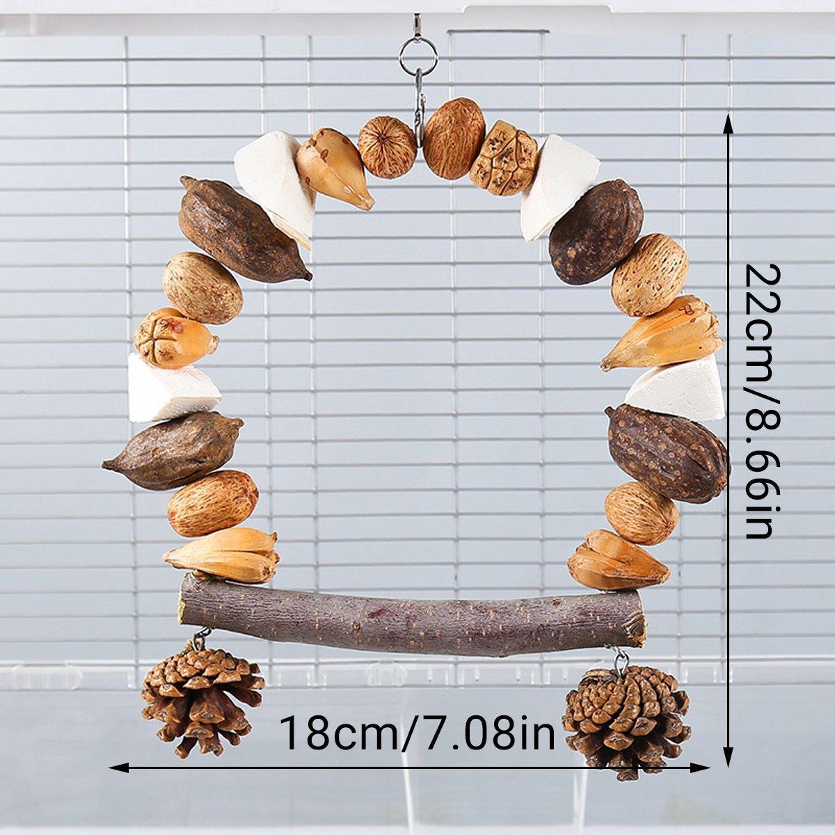 Parrot Chew Toy For Training Climbing Grinding Teeth Relief Durable Bird Toy - Pine Cones