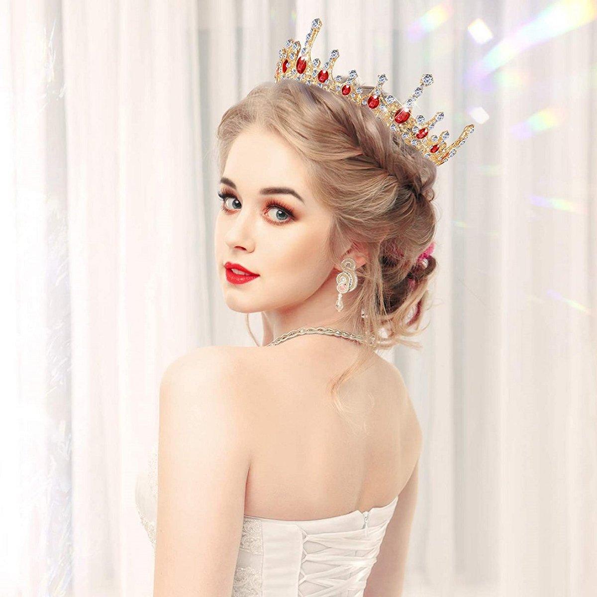 Vintage Princess Wedding Crown Hair Accessories Bridal Round Tiara Headpiece