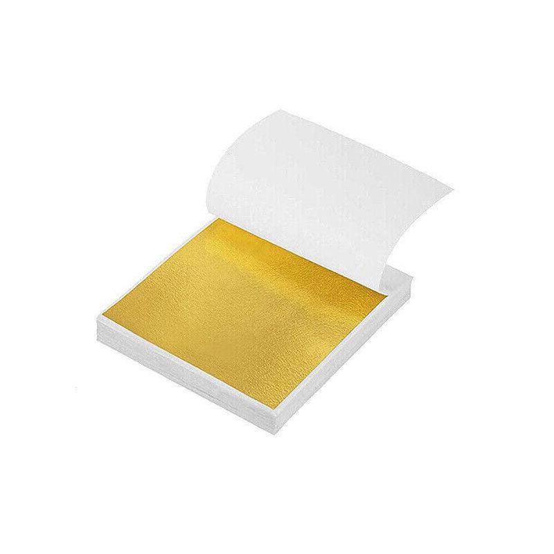 100X Gilding Gold & Silver Leaf Sheets for Nail Art & Craft Decoration - Silver
