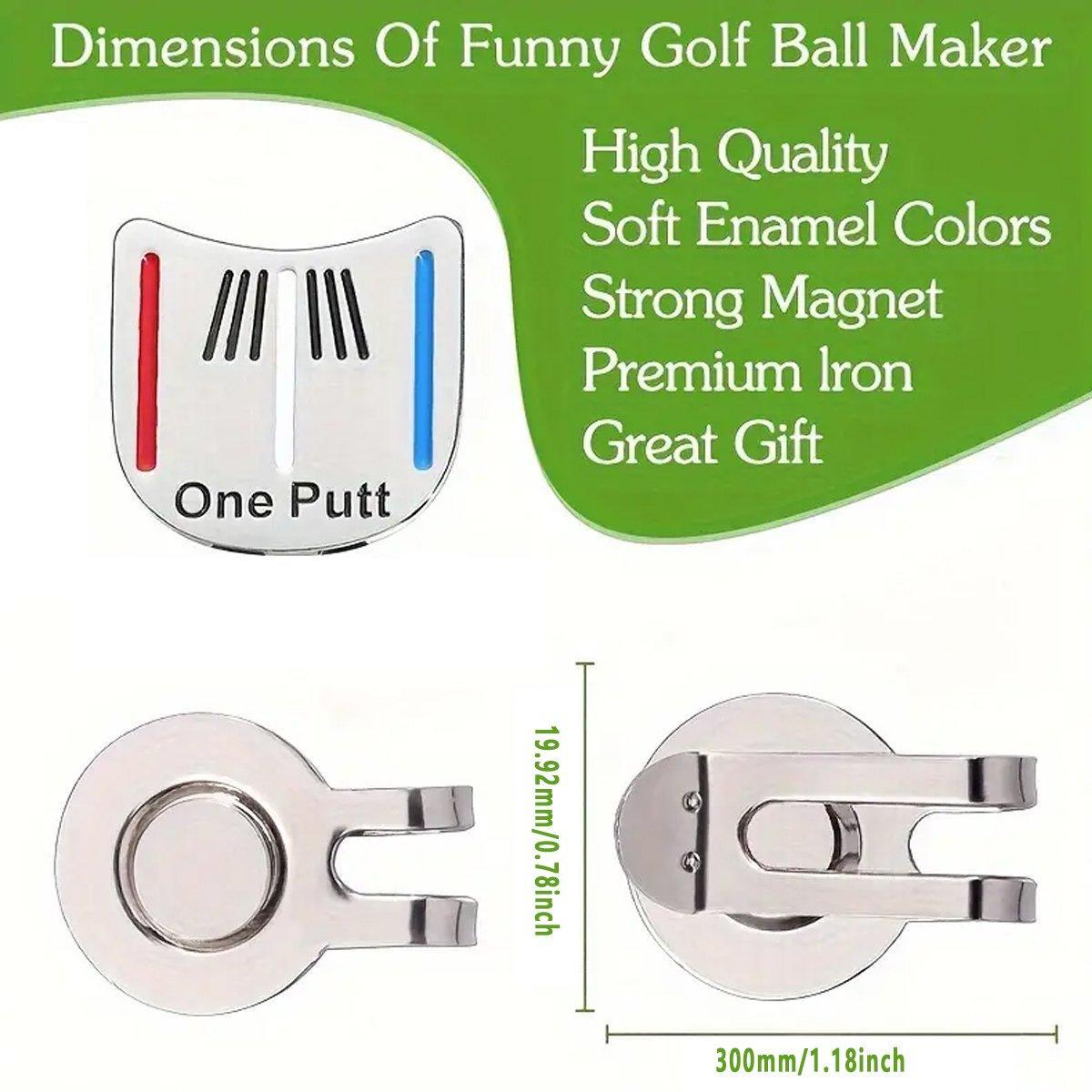 Golf Ball Marker Metal With Hat Clip Golf Training Aid Outdoor Sport Aiming Tool