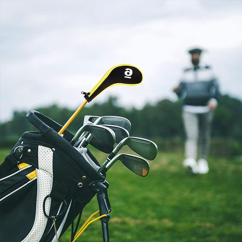 12Pcs Golf Head Cover Iron Putter Driver Headcover Protective Set Club Covers - Red