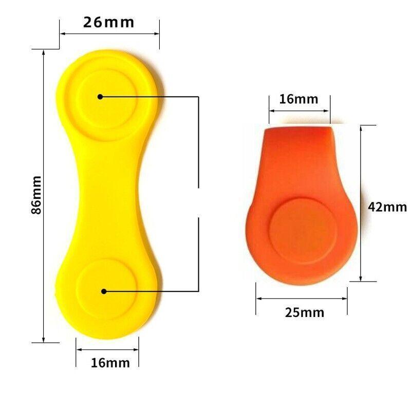 1Pc Silicone Golf Hat Clip Ball Marker Holder with Secure Attachment Design - Orange