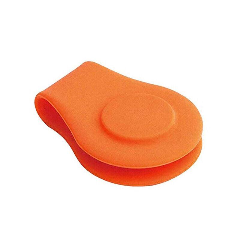1Pc Silicone Golf Hat Clip Ball Marker Holder with Secure Attachment Design - Orange