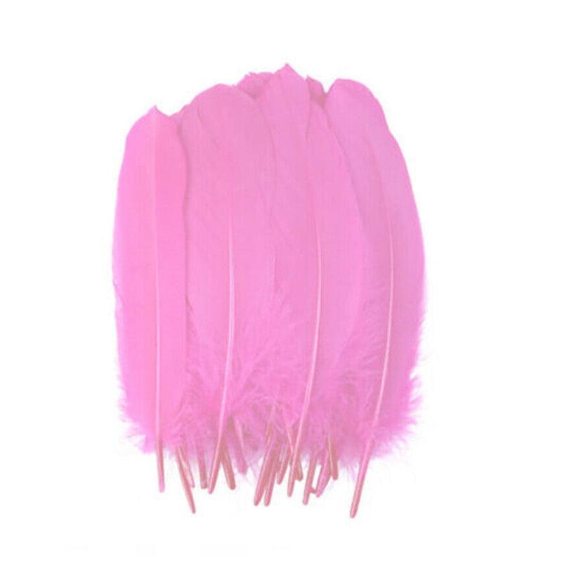 50X Craft Feathers Goose Feather Diy Art Party Decoration Wedding Dream Catcher - Black