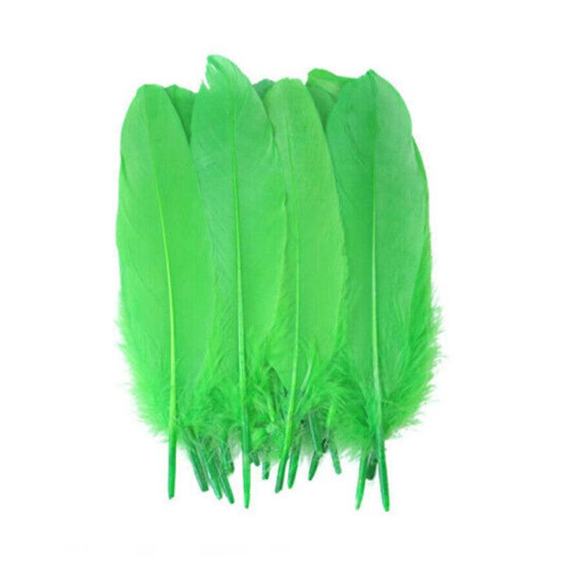 50X Craft Feathers Goose Feather Diy Art Party Decoration Wedding Dream Catcher - Black