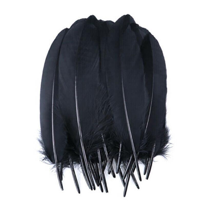 50X Craft Feathers Goose Feather Diy Art Party Decoration Wedding Dream Catcher - Blue