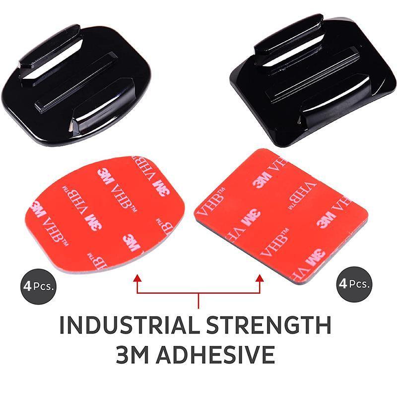 8Pcs Flat Curved Adhesive Mount Helmet Accessories For Gopro Hero 8/7/2 /3+/6/5