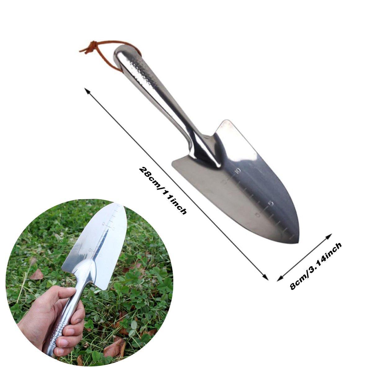 Stainless Steel Scale Spade Gardening Shovel Small Gardens Succulents Plant Tool