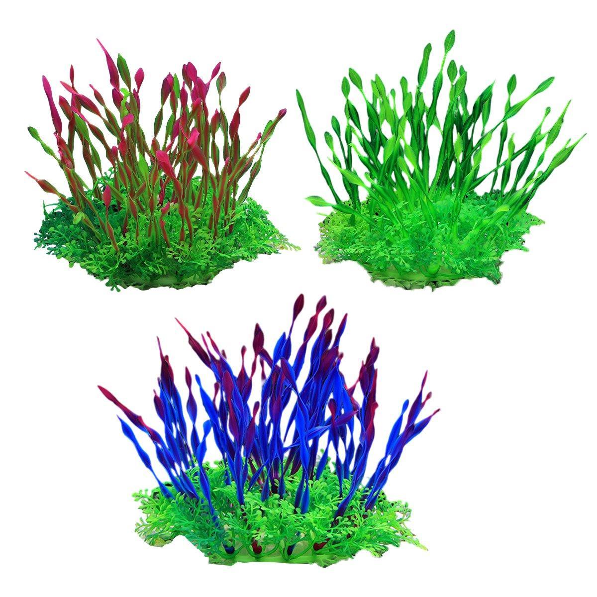 Artificial Water Grass Fish Tank Decoration Aquarium Landscape Simulation Plants - 04-3PCS